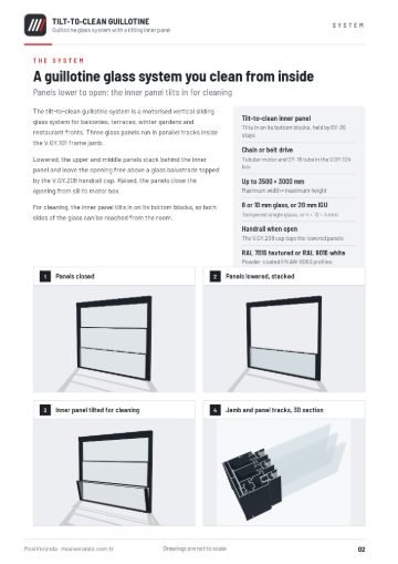 Tilt-to-Clean Guillotine Glass (ELEVIS) — System