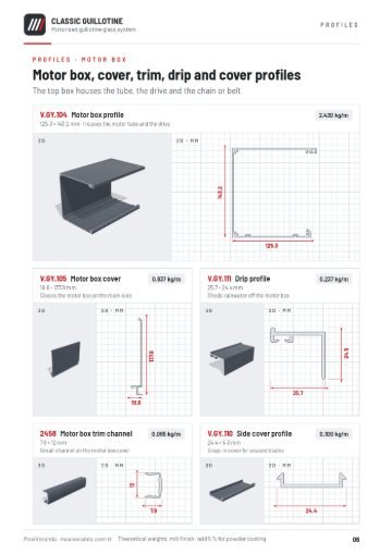 Classic Guillotine Glass — Profiles – motor box